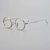 Naoko Ultralight Titanium Round Glasses Frame Round Frames Southood Silver Gold